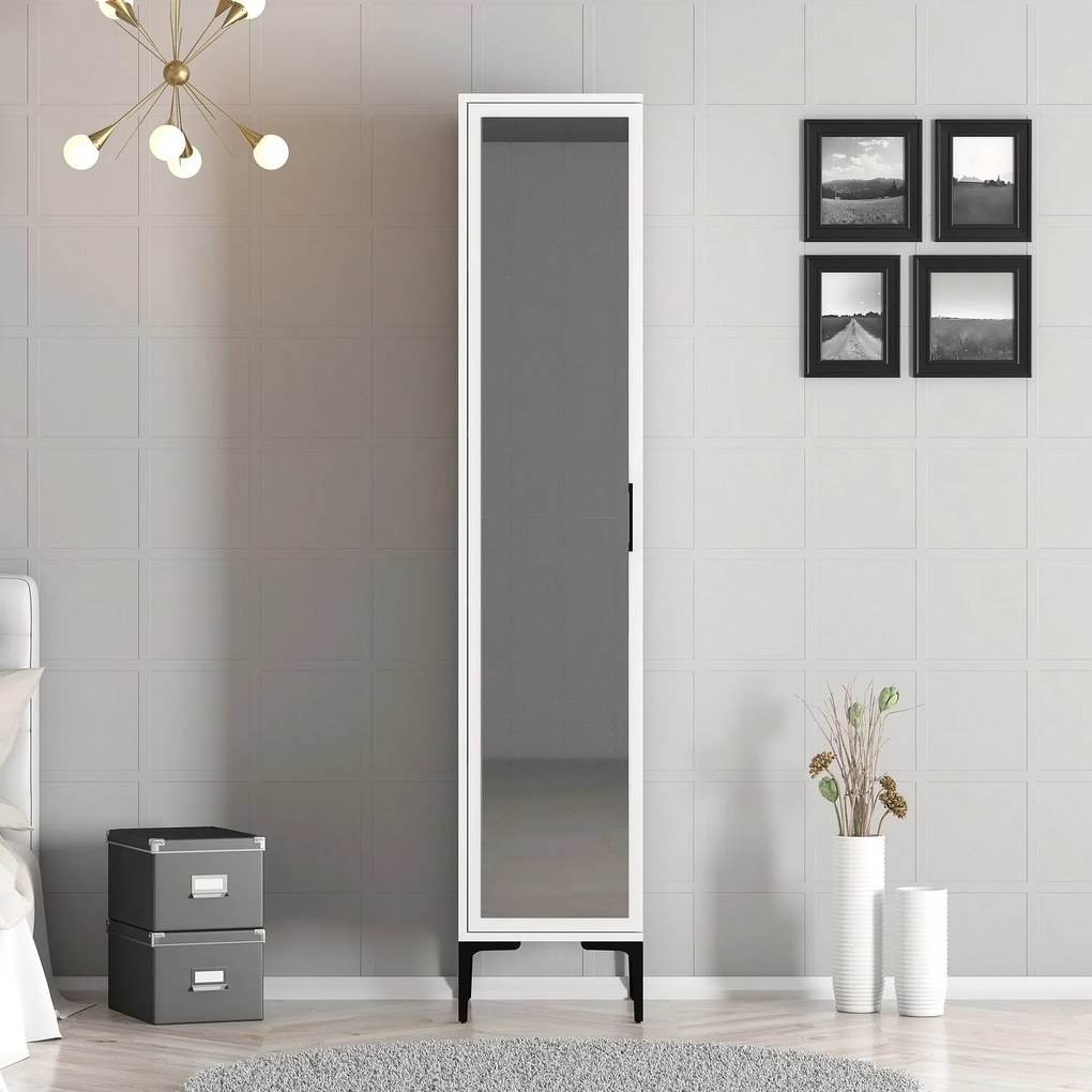 Roupeiro Kumsal R – Branco – 40 cm x 47,5 cm x 201,4 cm