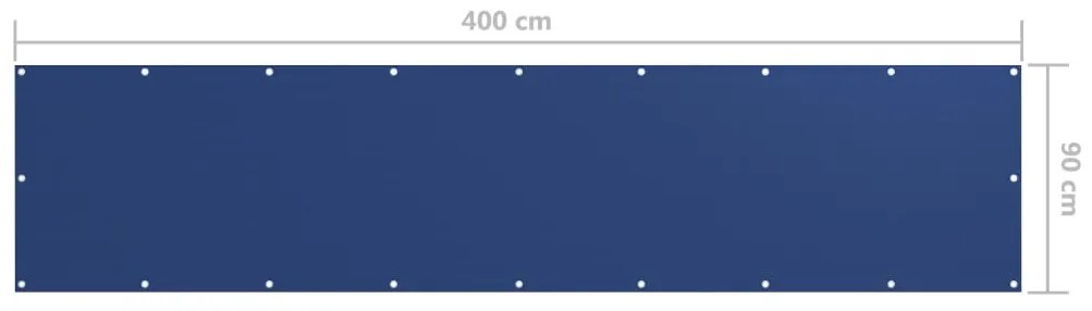 Tela de varanda 90x400 cm tecido Oxford azul