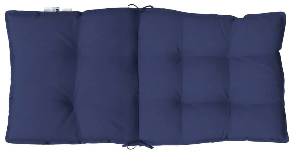 Almofadões p/ cadeira encosto baixo 2 pcs tecido azul-marinho