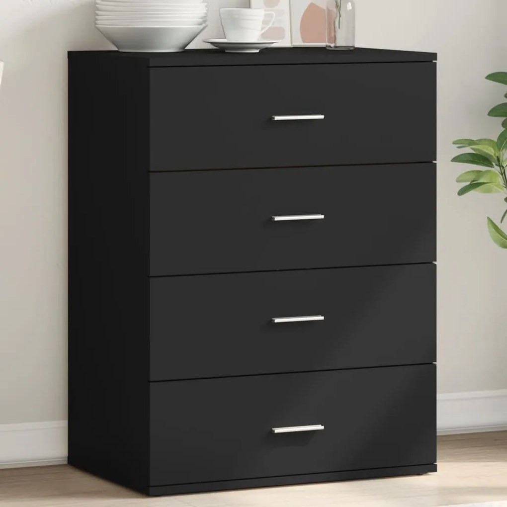 vidaXL Aparador 60x39x80 cm derivados de madeira preto