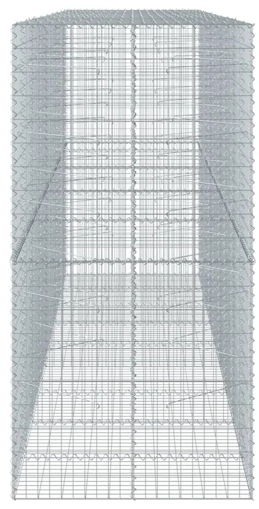 Cesto gabião com cobertura 450x100x200 cm ferro galvanizado