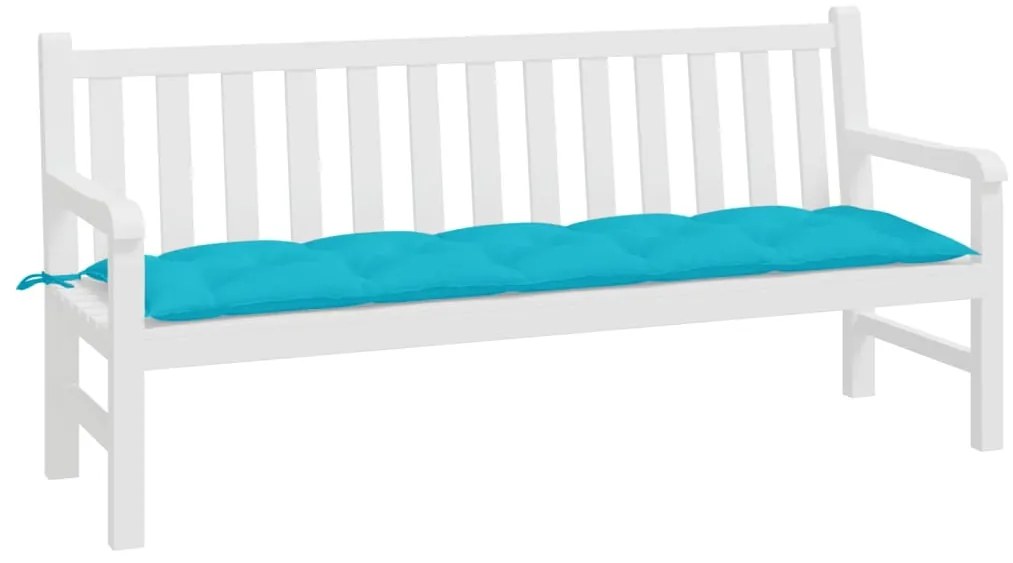 Almofadão p/ banco de jardim 180x50x7 cm tecido oxford turquesa