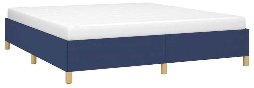 Estrutura de cama sem colchão 160x200 cm tecido azul