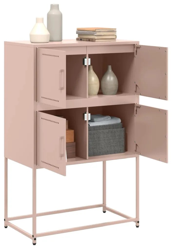 Aparador 68,5x38,5x107 cm aço rosa