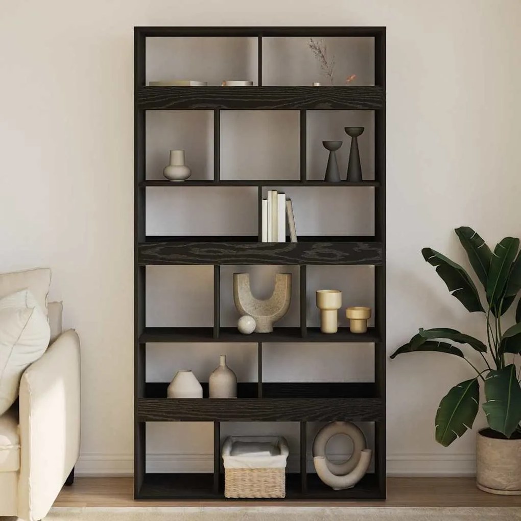 Divisória de Ambiente 2 pcs Carvalho preto 100x33x187,5 cm Madeira eng