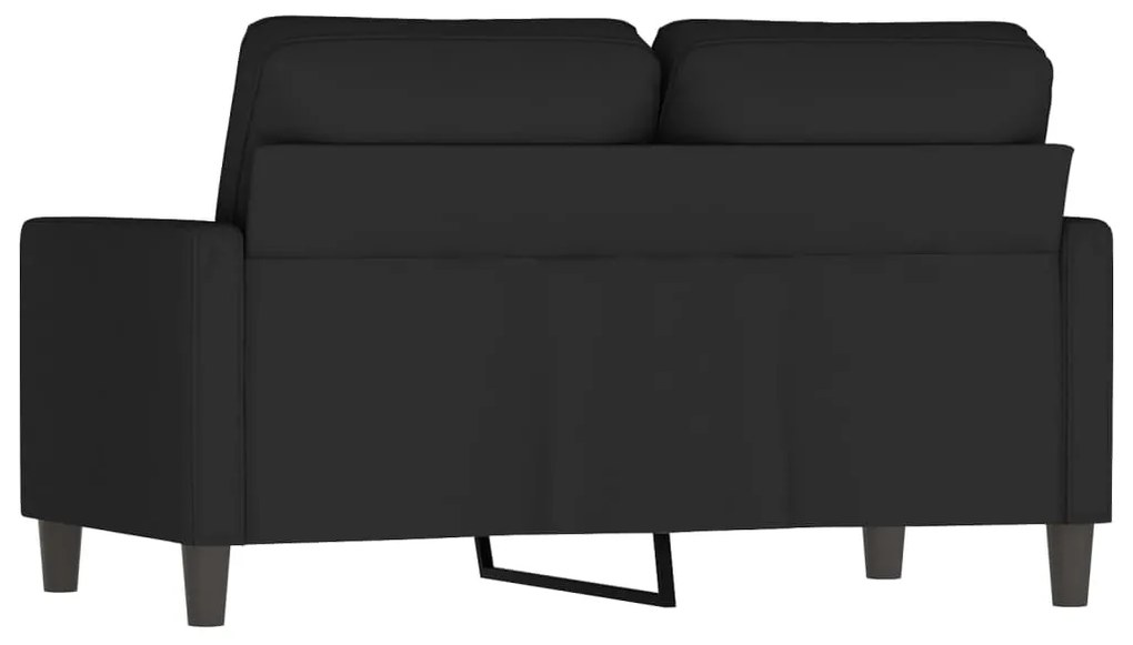 Sofá de 2 lugares veludo 120 cm preto
