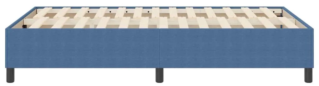 Cama Box Spring vidaXL Azul Pequena Dupla Tecido de Corduroy