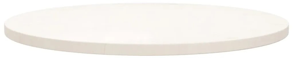 Tampo de mesa pinho maciço Ø70x2,5 cm branco