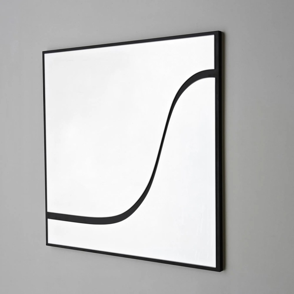 Espelho Abstract – Preto – 70 cm x 70 cm