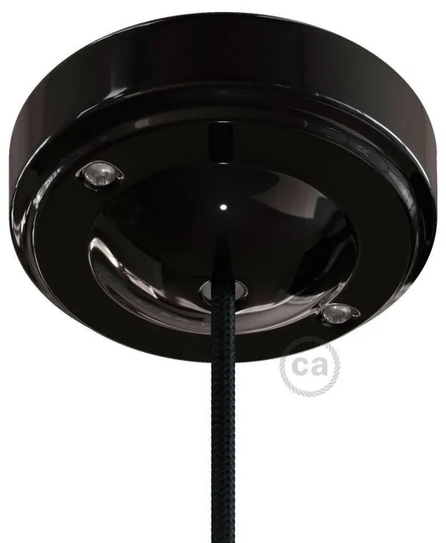 Porcelain Minimal" ceiling rose kit" - Black