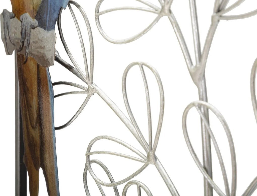 PAINEL DE PAREDE DE FERRO PAPAGAIO 28,6X2,5X74,3 CM MULTICOLORIDO