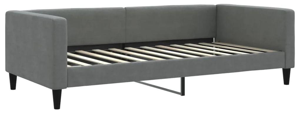Sofá-cama c/ gavetão/colchões 100x200cm tecido cinzento-escuro