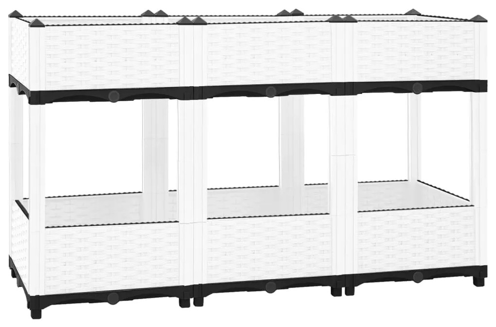 Canteiro elevado 120x40x71 cm polipropileno