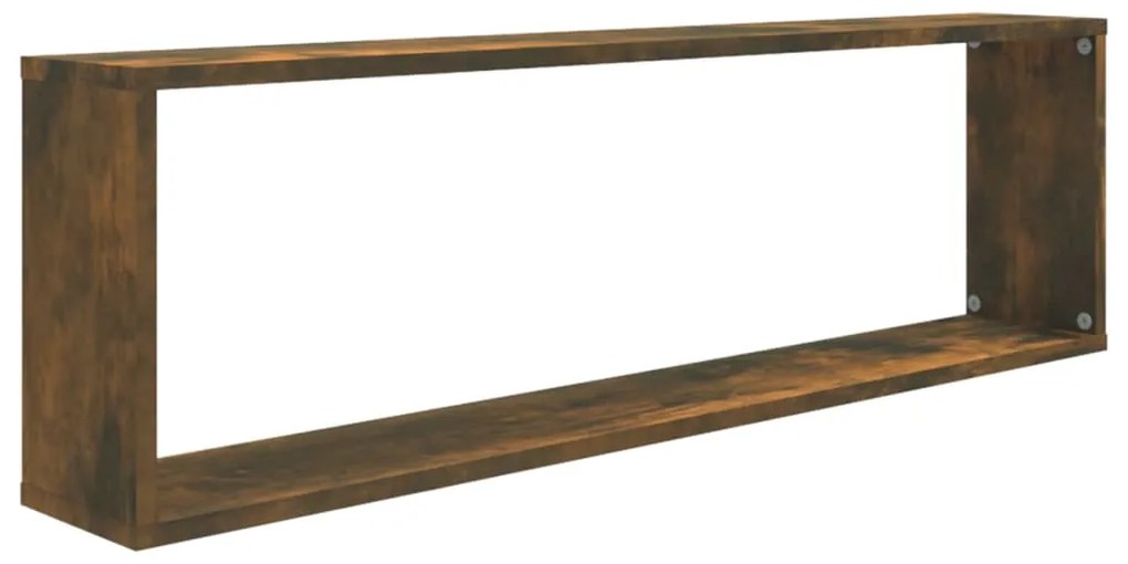 Prateleiras cubo 4 pcs 100x15x30 deriv. madeira carvalho fumado