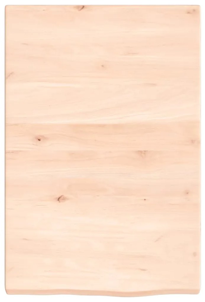 Prateleira de parede 40x60x(2-4) cm carvalho maciço não tratado