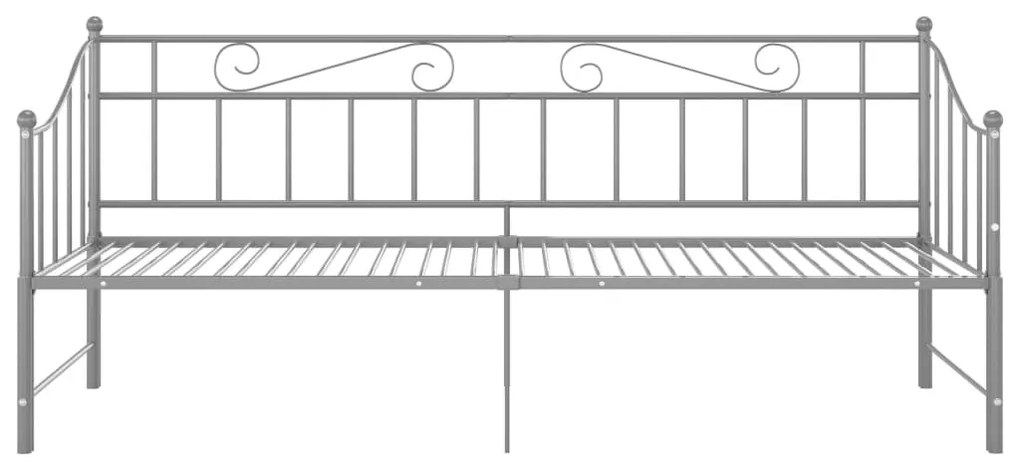 Estrutura sofá-cama de puxar 90x200 cm metal cinzento