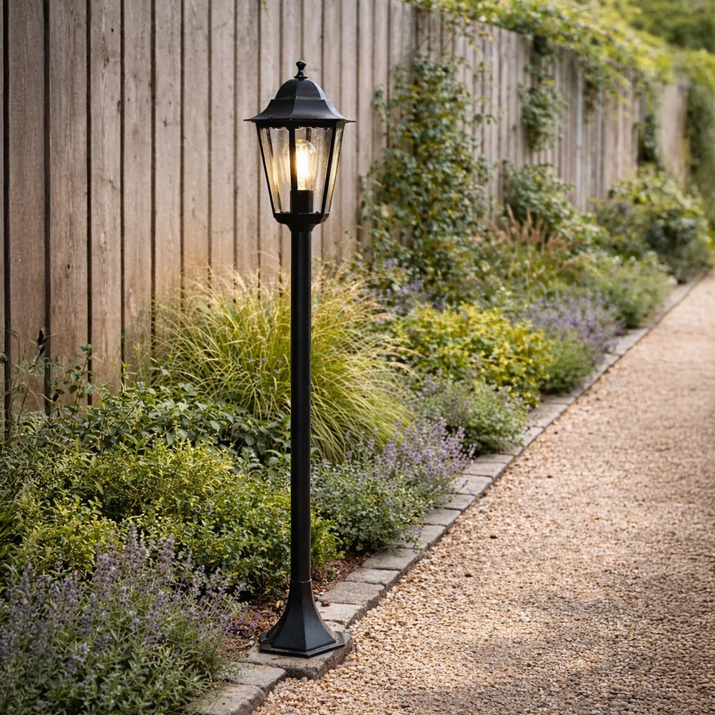 Lanterna de pé exterior preta 120 cm IP44 - Havana