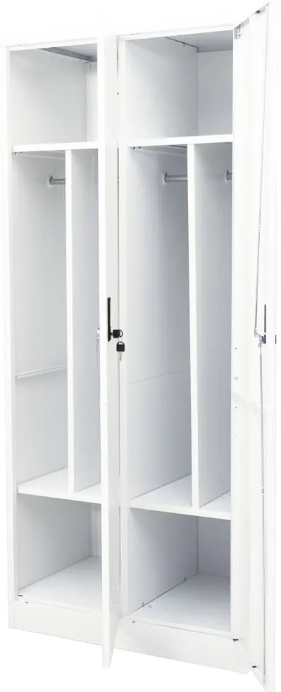 Roupeiro 80x50x180 cm aço branco