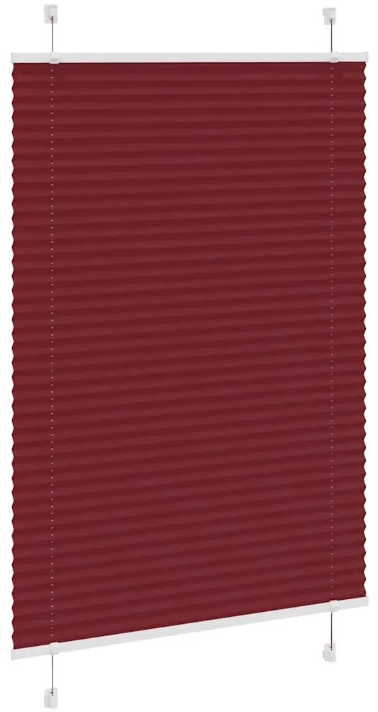 Plissado Cego Bordéus Vermelho 90x150 cm Largura Tecido