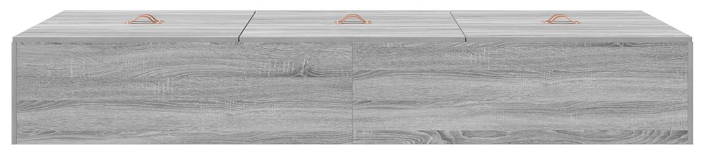 Cama com Arrumação vidaXL Cinza Sonoma 100x200 cm