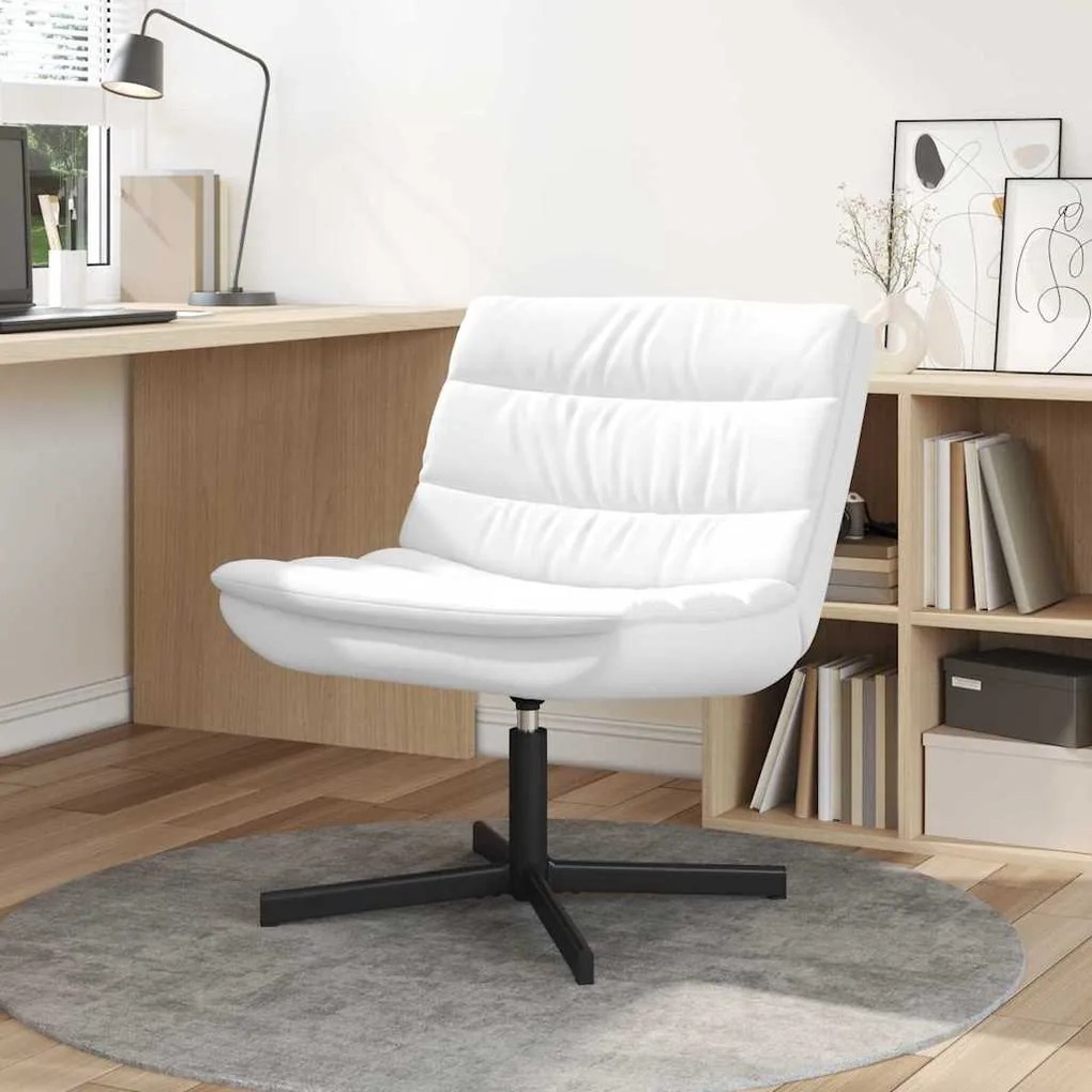vidaXL Cadeira giratória Branco 63 x 75 x 76 cm Couro sintético