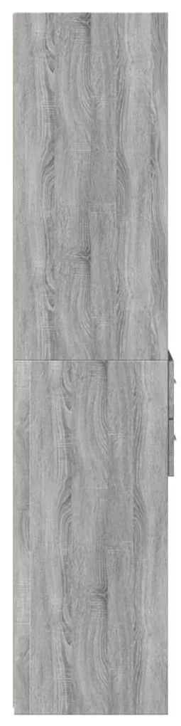 Armário alto 45x42,5x185 cm derivados de madeira cinza sonoma