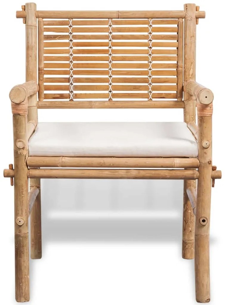 3 pcs conjunto bistrô com almofadões em bambu