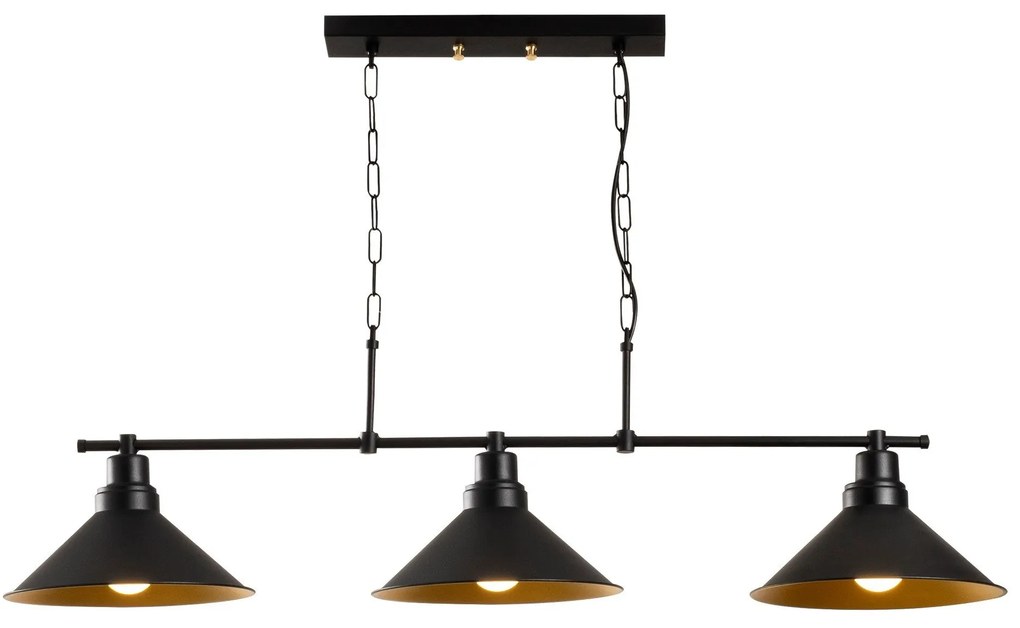 Candeeiro Chandelier Sivani – Preto – 108 x 24 cm