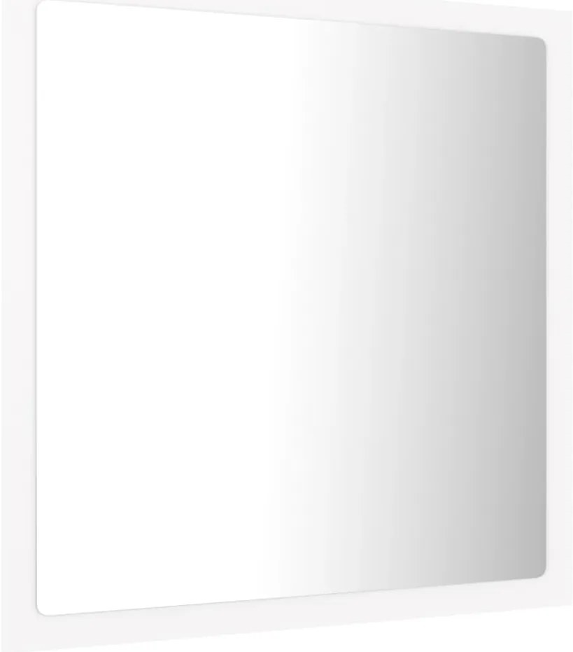 Espelho de casa de banho com LED 40x8,5x37 cm acrílico branco