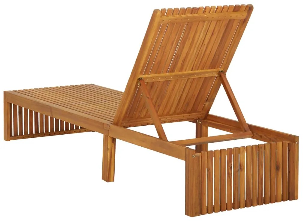 Espreguiçadeira com almofadão madeira de acácia maciça