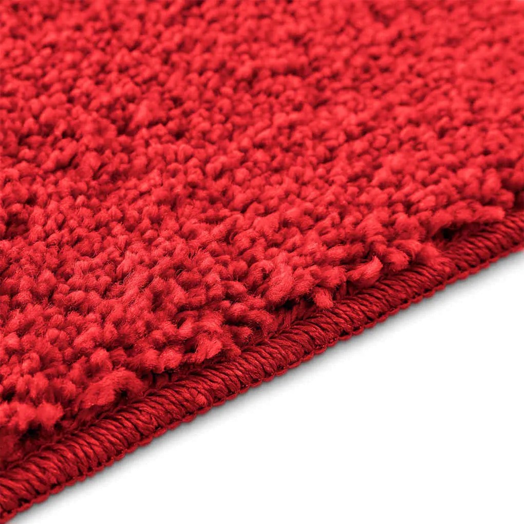 Tapete de Banho Retangular Vermelho 50x80 cm Polipropileno Antiderrapa