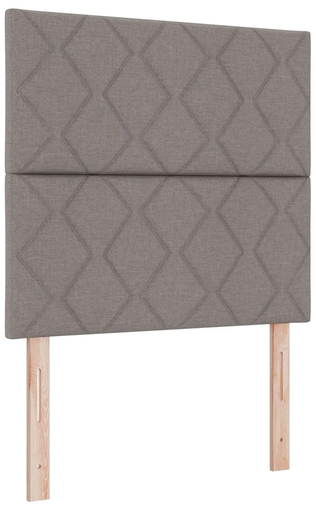 Cama Box Spring com Colchão & Banco Taupe 120x200 cm Tecido