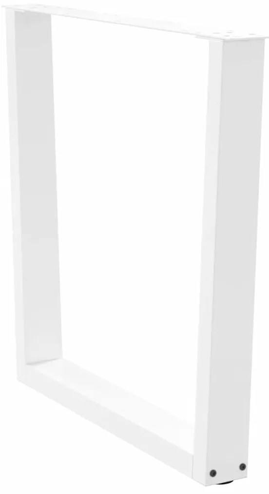 Pernas para mesa de jantar em V, 2 peças, branco, 90x (72-73,3) cm, aç