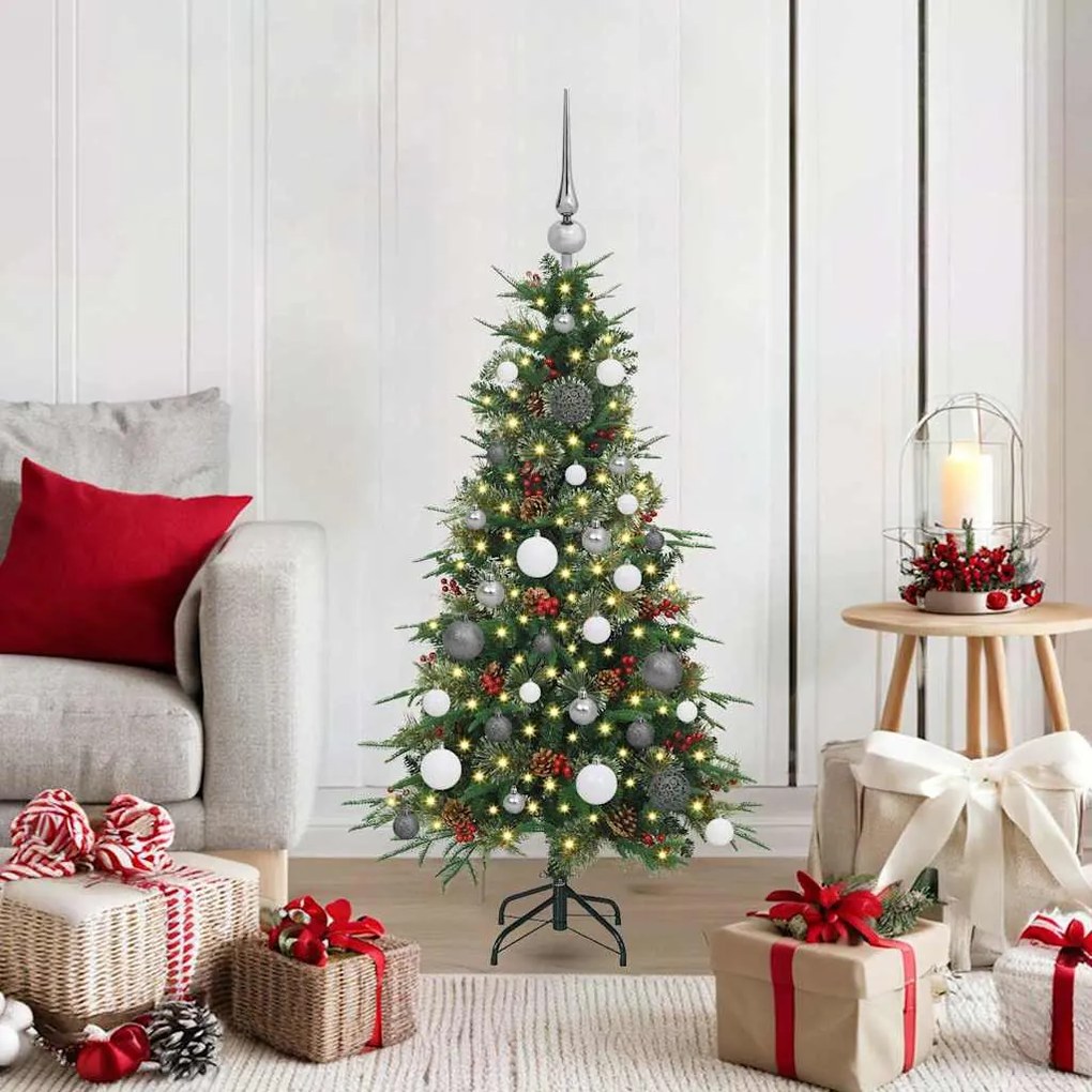 vidaXL Árvore de Natal Articulada Artificial Verde 120 cm PE e PVC