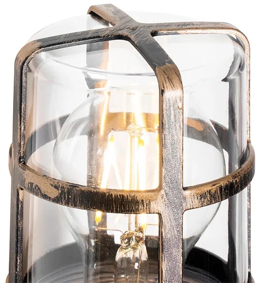 Candeeiro de parede exterior vintage dourado antigo IP54 - Kiki Moderno