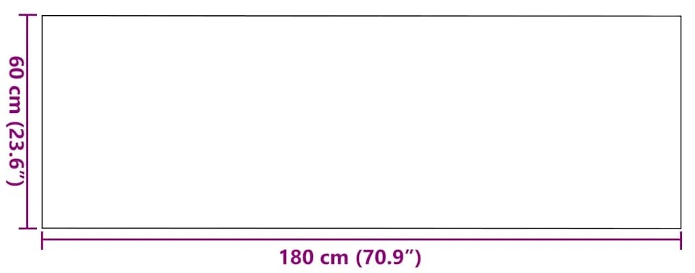 Capacho Retangular Bege 60x180 cm