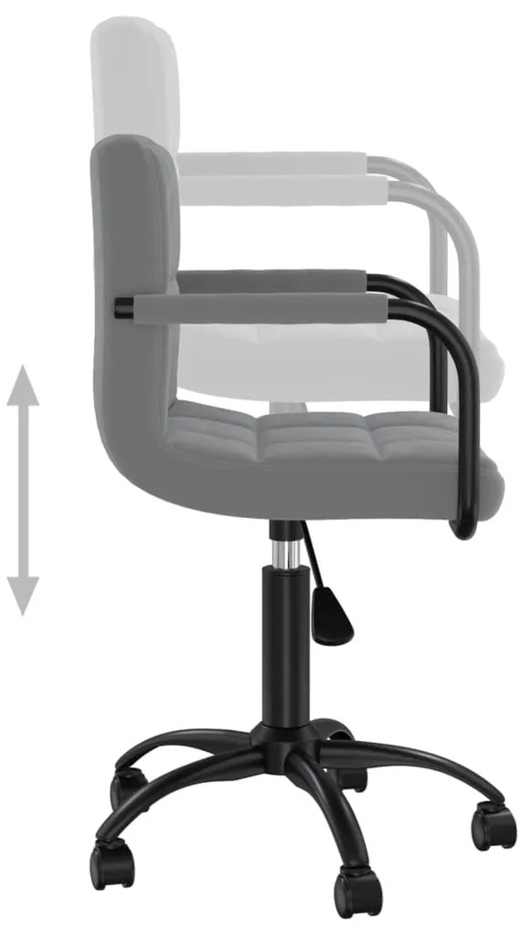 Cadeiras de jantar giratórias 2 pcs veludo cinzento-escuro
