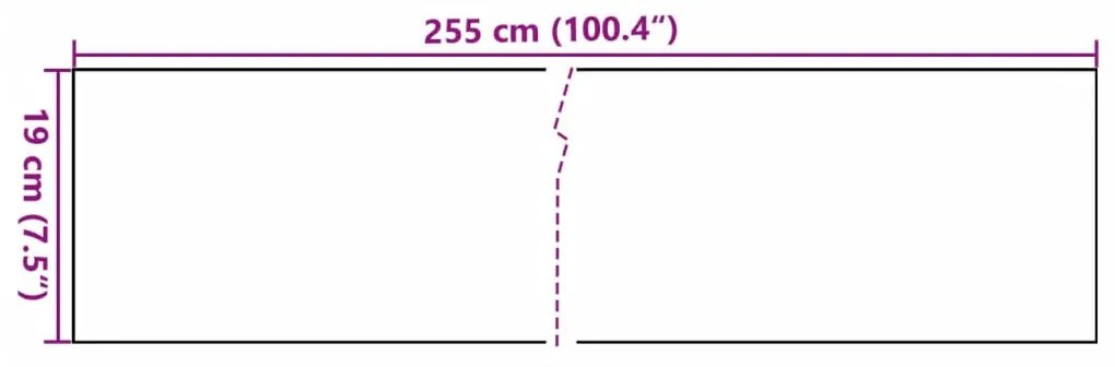 Telas de varanda 5 pcs 255x19 cm vime PE antracite