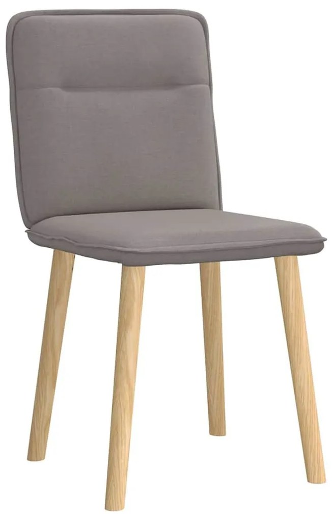 Cadeiras de jantar 2 pcs tecido cinzento-acastanhado
