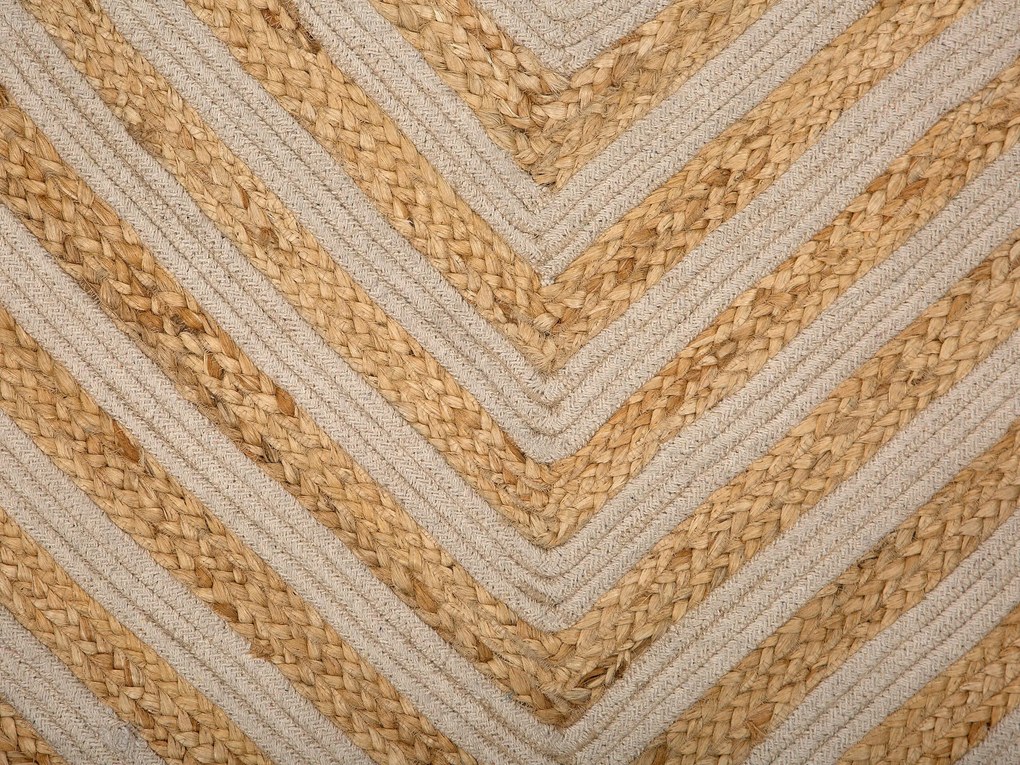 Tapete de juta e algodão creme 80 x 150 cm PIRLI Beliani