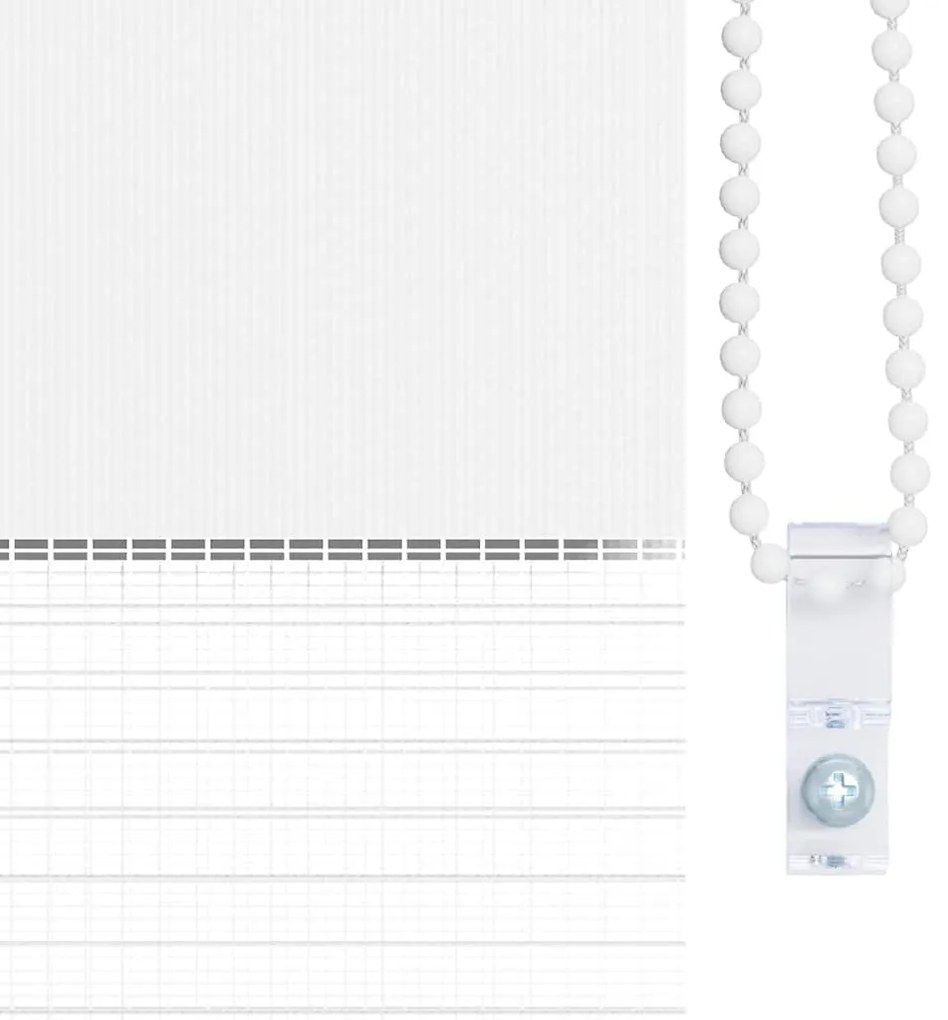 Estore de rolo 90 x 150 cm, linhas de zebra / Branco