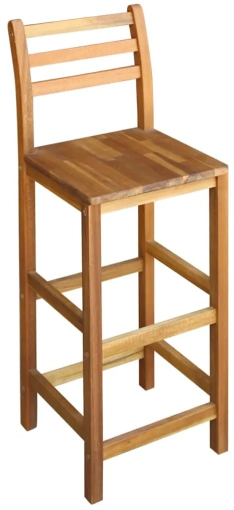 Conjunto mesa e cadeiras de bar 7 pcs madeira de acácia maciça