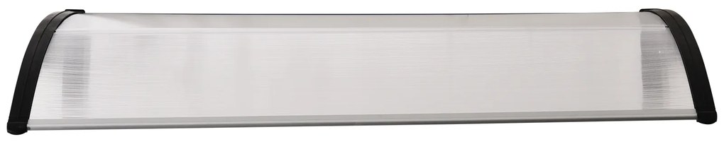 Cobertura para portas Janelas Toldo Terraços de policarbonato de 5mm Transparente Proteção contra chuva e sol 90x120x25cm