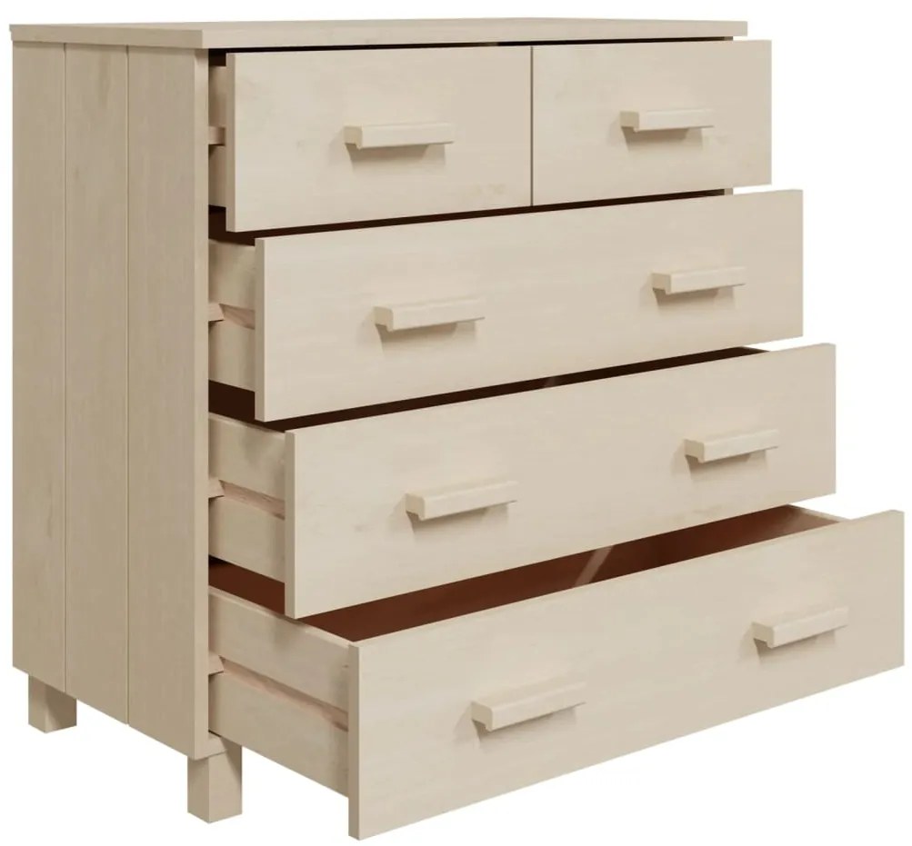 Aparador HAMAR 79x40x80 cm pinho maciço castanho-mel