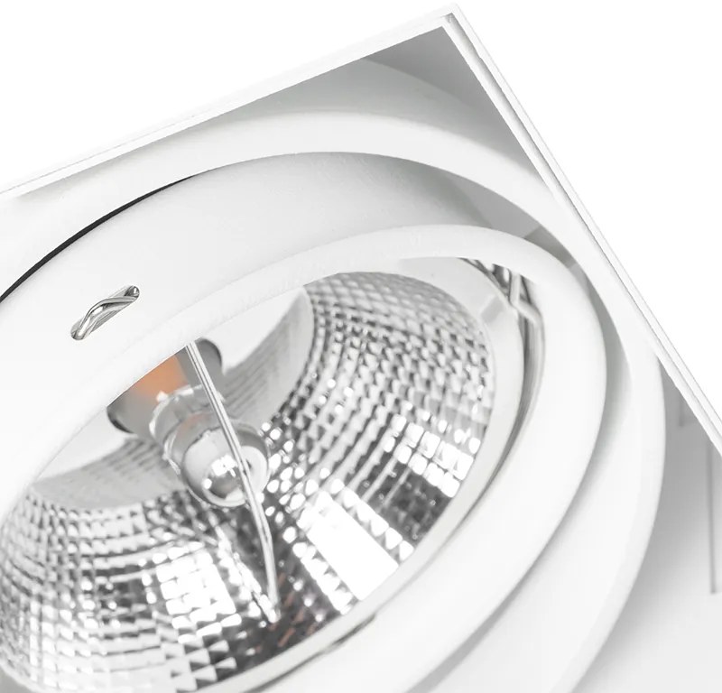 Foco embutido branco GU10 AR111 sem moldura ajustável - Oneon Moderno