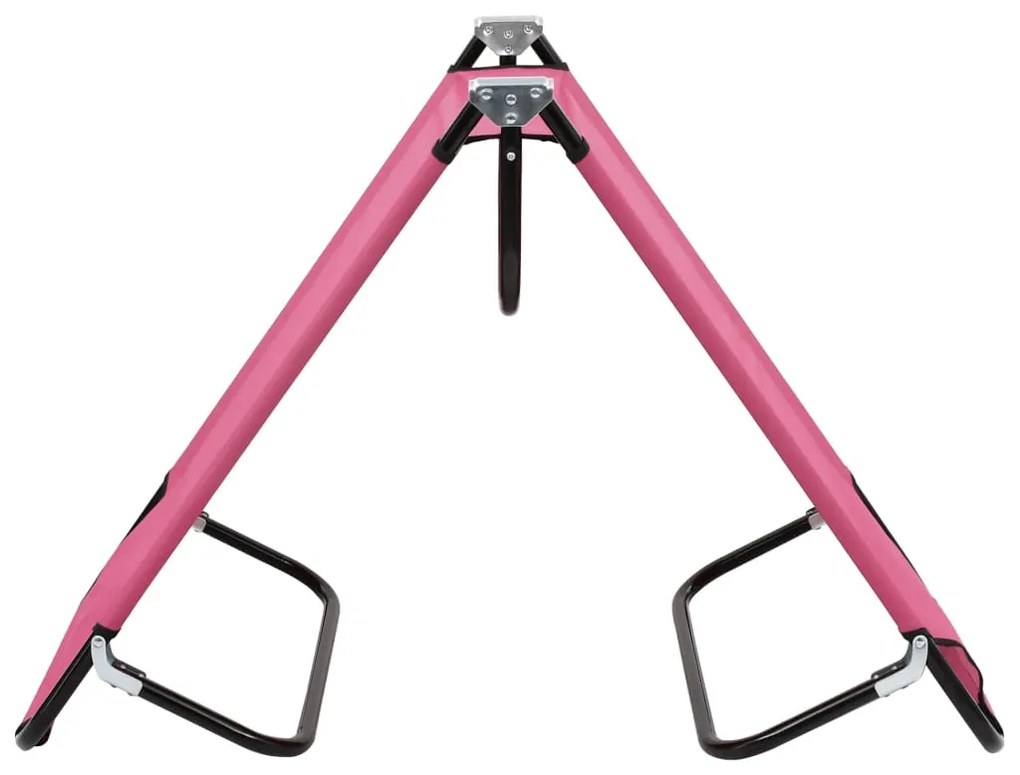 Espreguiçadeira dobrável aço rosa