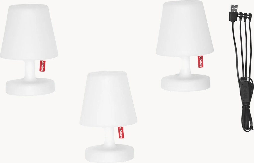 Candeeiros de mesa portáteis reguláveis para exterior Edison the Mini, conjunto de 3