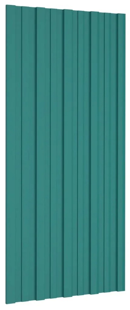 Painéis de telhado 36 pcs 100x45 cm aço galvanizado verde