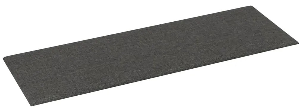 Painel de parede 12 pcs 90x30 cm tecido 3,24 m² cinza-escuro
