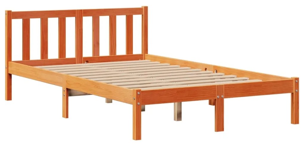 Cama com estante sem colchão 135x190 cm pinho maciço